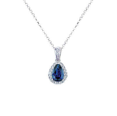 Sapphire CZ with Pave, Necklace | 
Style: 411020261010