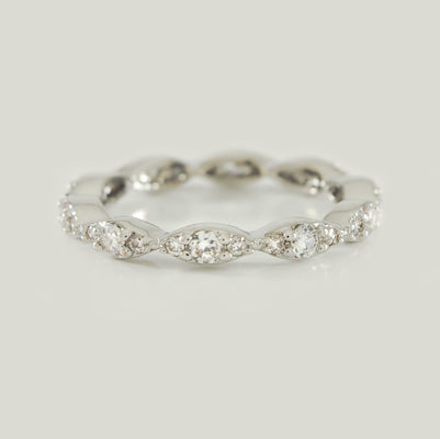 Silvertone & CZ Eternity Ring | 
Style: 429040085004