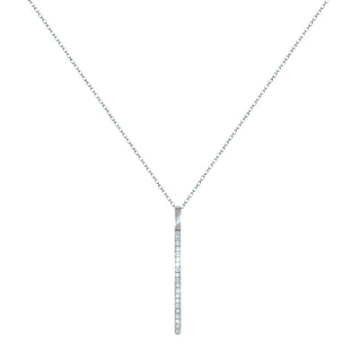 Vertical Pave Bar CZ Necklace | 
Style: 413021191459