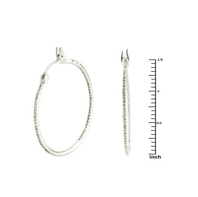 1.5" Textured Hoop Earrings | 
425091115550