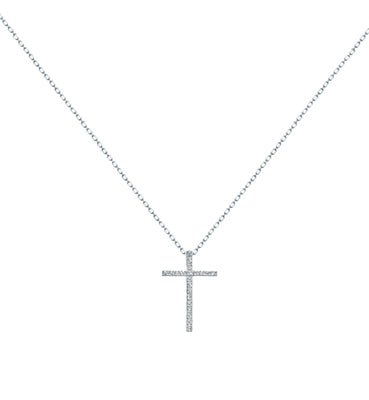Diamondess Micro Pave Cross Necklace | 
Style: 444021570751
