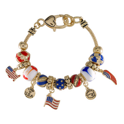 USA Charm Bracelet | Goldtone | 
Style: 411031138918