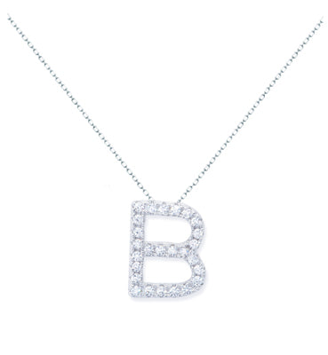 Gold Presidents Diamond Letter Necklace & Tennis Chain