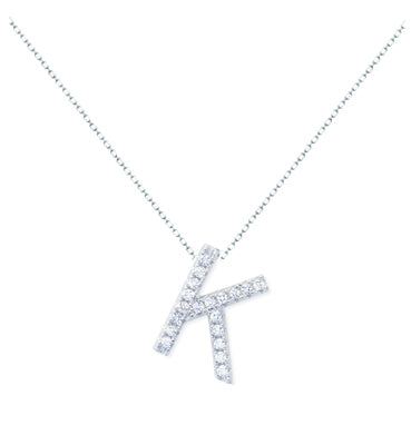 Statement Diamond Initial Necklace – House of K'dor