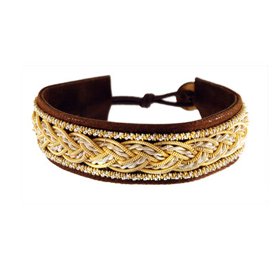 Brown Leatherette Wrap Bracelet | 
Style: 411032225436