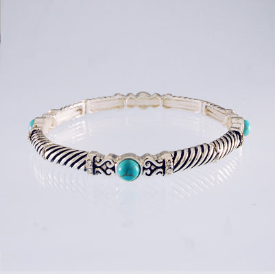 Stackable Turquoise Stretch Bracelet | 
Style: 411032214936