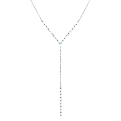 Diamondess Baguette CZ Chevron Necklace | 
Style: 444021311162