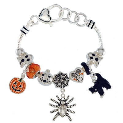 Spider Halloween Charm Bracelet | 
Style: 411032609023 | 
SKU: 450000660023