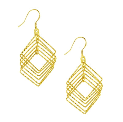 Sterling Silver/Gold Overlay Dangle Earring | 
Style: 413063584282