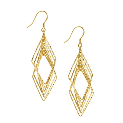 Sterling Silver/Gold Overlay Dangle Earring | 
Style: 413063586305