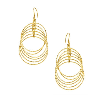 Sterling Silver/Gold Overlay Dangle Earring | 
Style: 413063590343