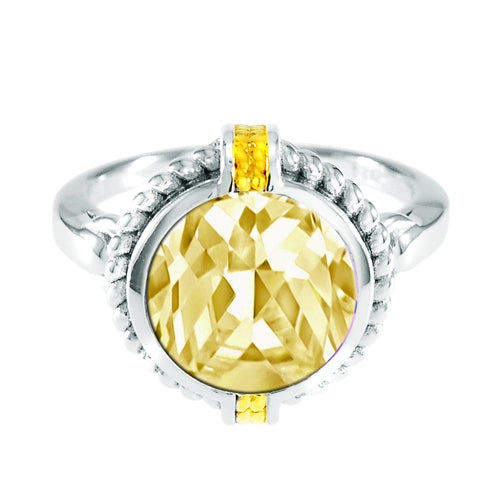 Sterling Silver Canary CZ Ring | 
Style: 413074111232