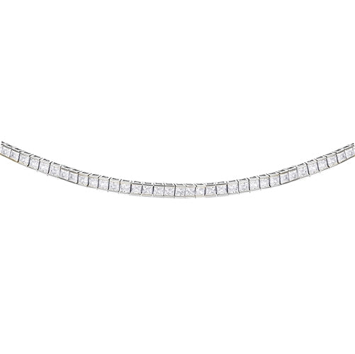 3mm Square Channel Set CZ Necklace | 
Style: 418020152010