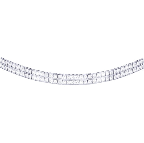 3mm Square Channel Set CZ Necklace | 
Style: 418020154014