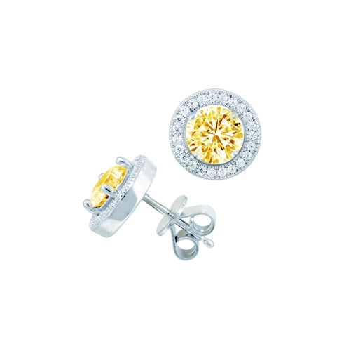 Diamondess CZ Canary Stud Earrings | 
Style: 433060032009