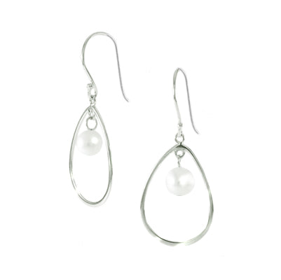 Sterling Silver Pearl Drop Earring | 
Style: 413062678323