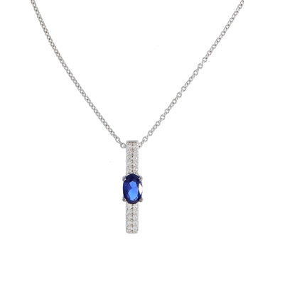 Diamondess Sapphire CZ Necklace | 
Style: 444023347541