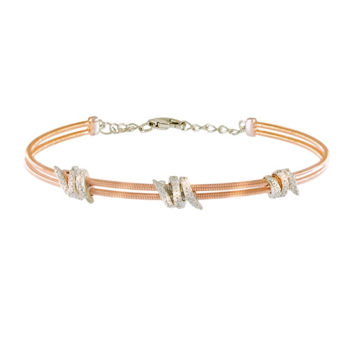 Diamondess Rosegold Overlay Cable Bracelet | 
Style: 444031263466