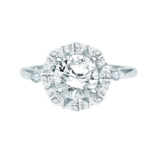 Diamondess Round Halo CZ Ring | 
Style: 444073410000