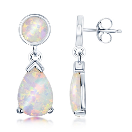 Sterling White Opal Drop Earring | 
Style: 446062852899