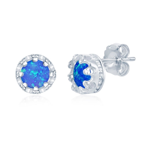 Sterling Blue Opal Stud Earring | 
Style: 446062901109