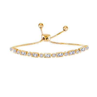 Pullchain CZ Tennis Bracelet, Goldtone | 
Style: 411032488363
