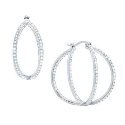 Diamondess Criss Cross Hoop Earrings | 
Style: 444061405361