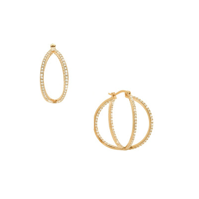 Diamondess Criss Cross Hoop Earrings | 
Style: 444061335421