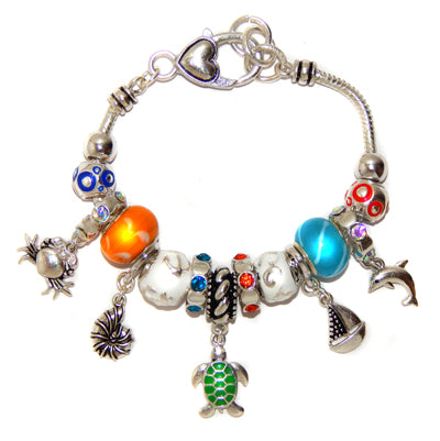 Beach Charm Bracelet | Silvertone | 
Style: 411031169008