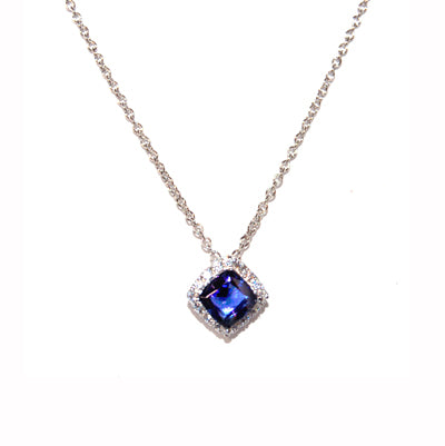 Diamondess CZ w/ Sqr Pave Surround Necklace | 
Style: 433020180009