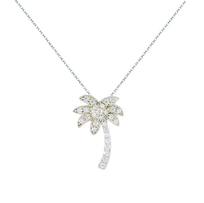 Diamondess CZ Pave Palm Tree Necklace | Style: 433020021005