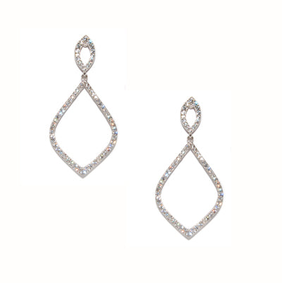 Diamondess Oval Pave CZ Earrings | 
Style: 433060206004