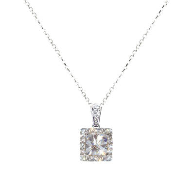 Clear CZ with Pave, Necklace | Style: 411020262000