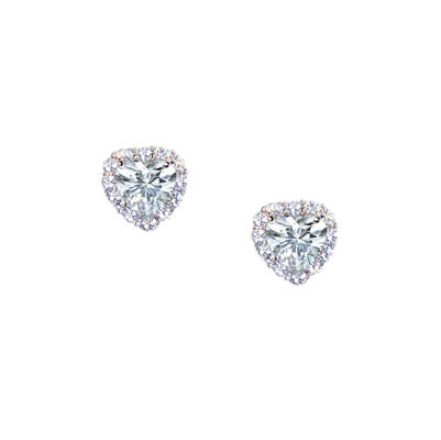Clear CZ with Pave, Stud Earrings | Style: 411060089001