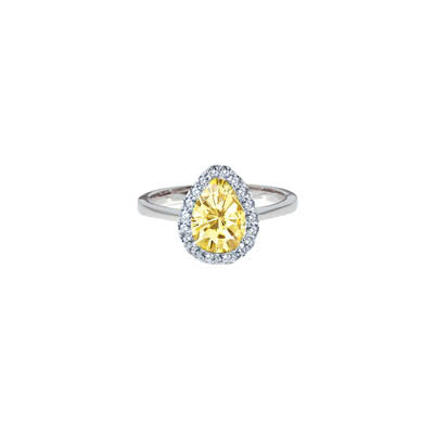 Canary CZ with Pave, Ring | Style: 411070004087