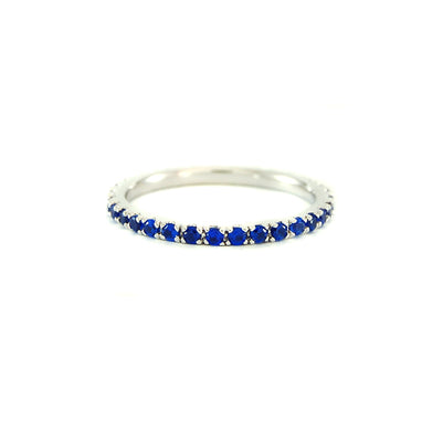 Silvertone & Blue Crystal Ring | Style: 429040078268