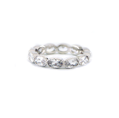 Silvertone & Clear Crystal Ring | Style: 429040080016