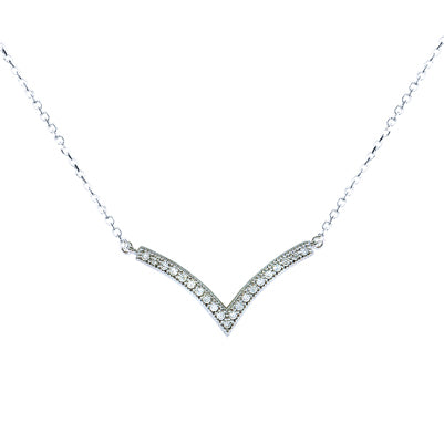 Diamondess CZ Pave Chevron Necklace | Style: 433020191005