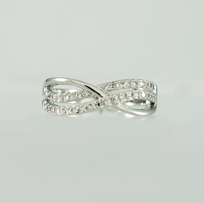 Silvertone & Clear Crystal Ring | Style: 429040092019