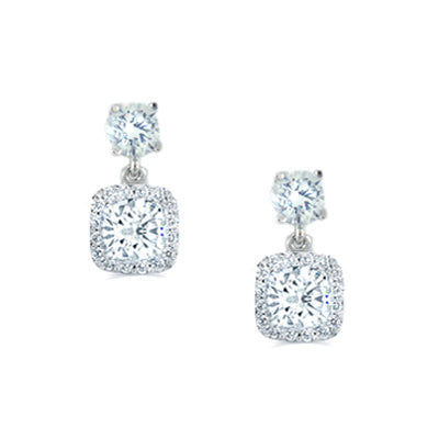 Diamondess CZ Stud Post w/Dangle Earrings | Style: 433060232003