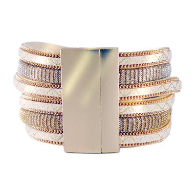 Cream Leatherette Wrap Bracelet | Style: 411031834012 |