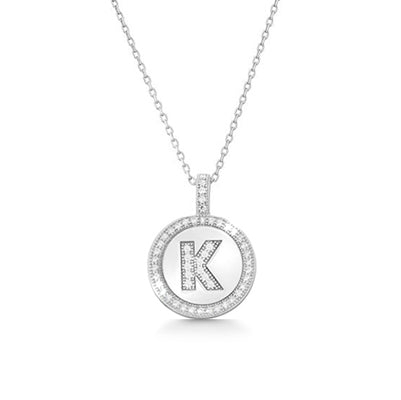 Sterling Silver "K" Initial Necklace | Style: 413021171749 | SKU: 450000485749