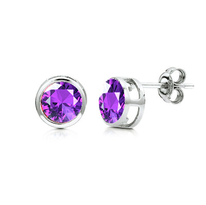 February Birthstone Stud Earrings | Style: 436060105617