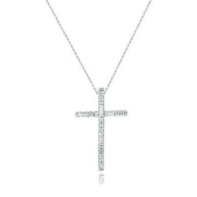 Pave CZ Cross Necklace | Style: 413021187404