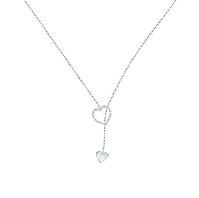 Lariet Hearts Pave Necklace | Style: 413021198527