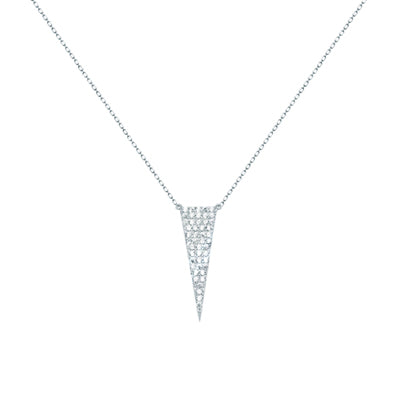 Elongated Pave Triangle Necklace | Style: 413021197510