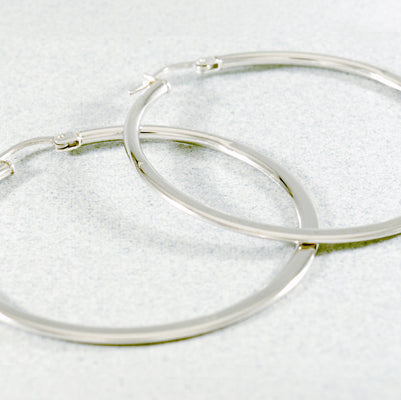 Sterling Silver 3.25" Hoop Earring | Style: 413061096019