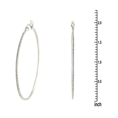 2" Textured Hoop Earrings | 425091116574