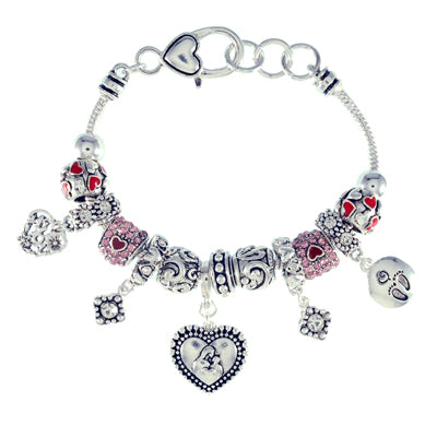 MOM Heart Charm Bracelet | Style: 411031820008