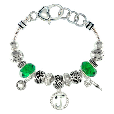 "T" Pave Initial Charm Bracelet | Style: 411032165157